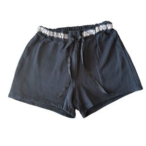 Gymshark Black Athletic Shorts with White Accents